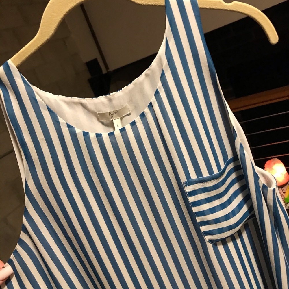 Joie Silk Striped Racerback Top